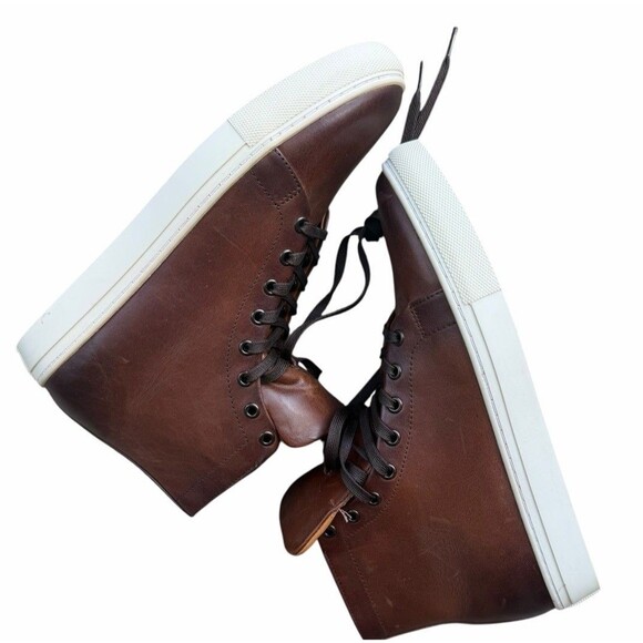 Thursday Boot Co Everyday Leather Brown Hightop Sneakers Distressed Casual Boot main image 7